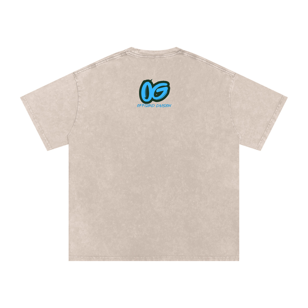 Snow Washed Oversized Cotton T-Shirt