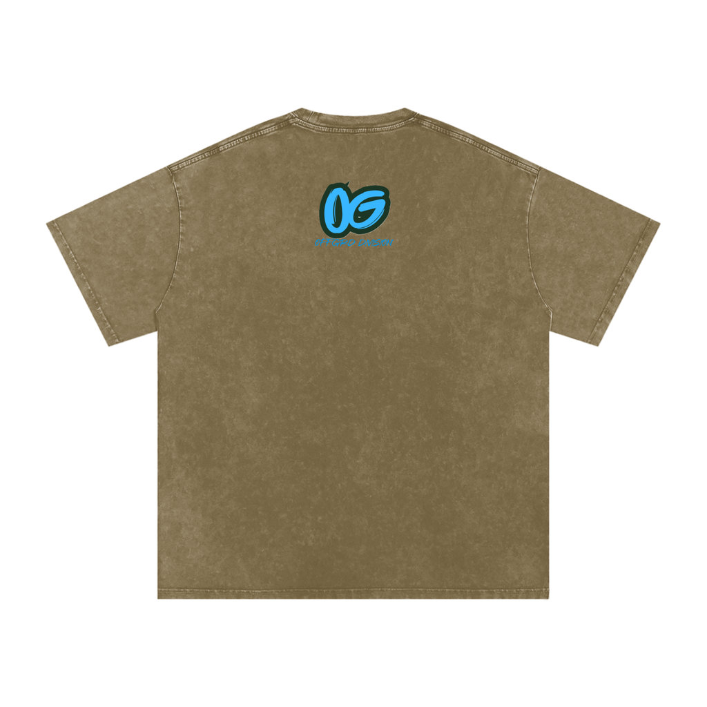 Snow Washed Oversized Cotton T-Shirt