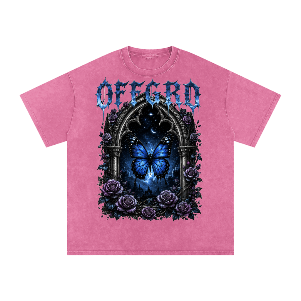 Snow Washed Oversized Cotton T-Shirt