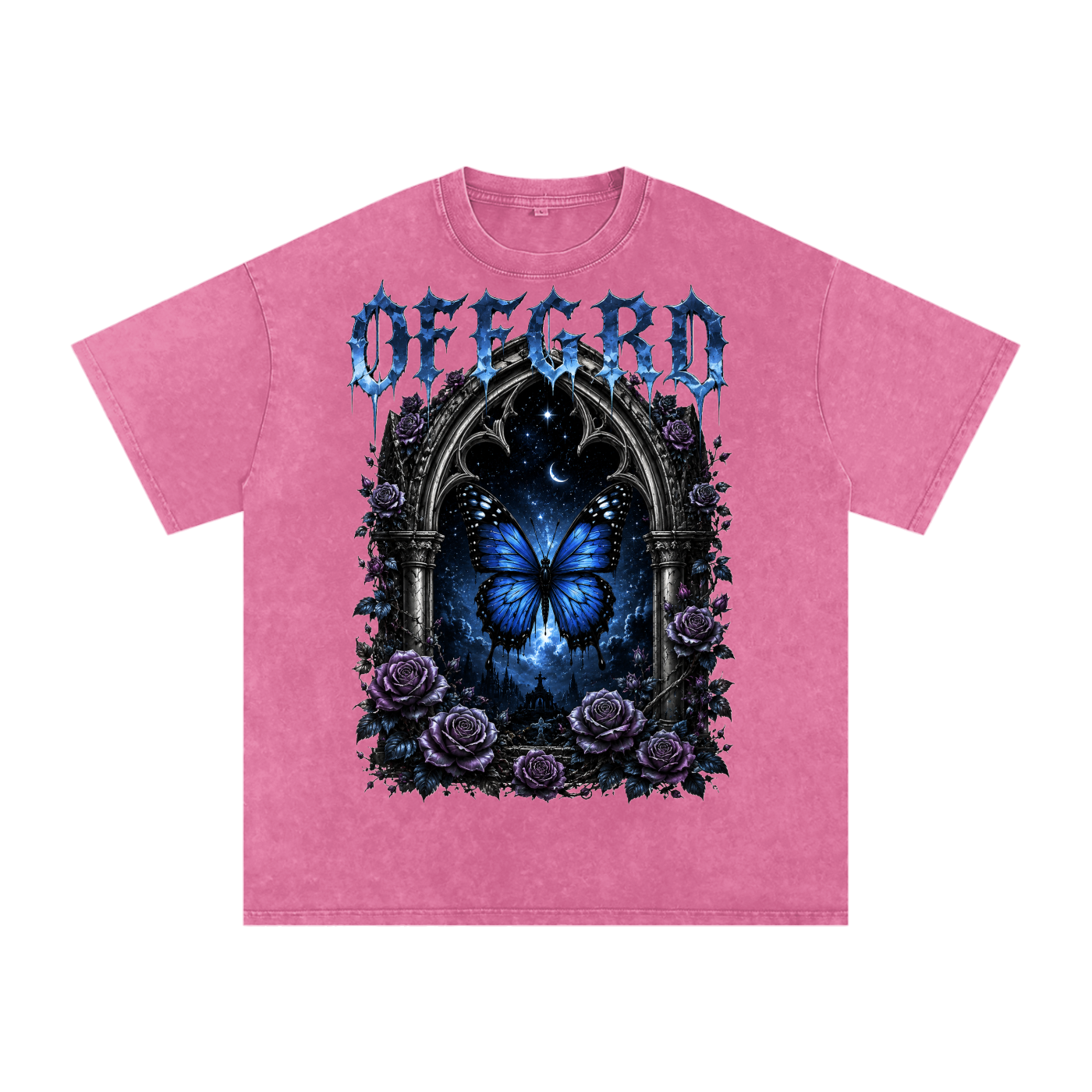 Snow Washed Oversized Cotton T-Shirt