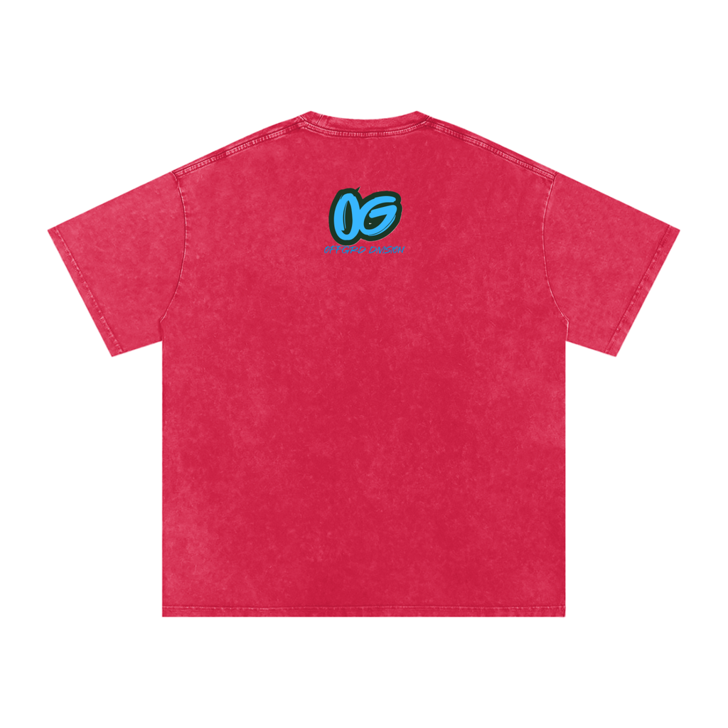 Snow Washed Oversized Cotton T-Shirt