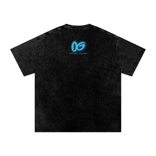 Snow Washed Oversized Cotton T-Shirt